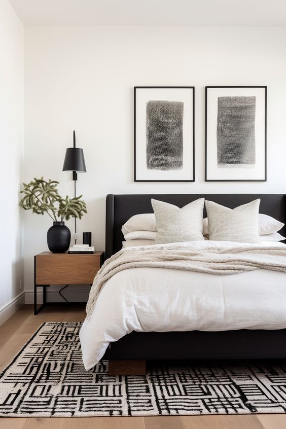 Dark Bedroom Styling Inspiration via Pinterest