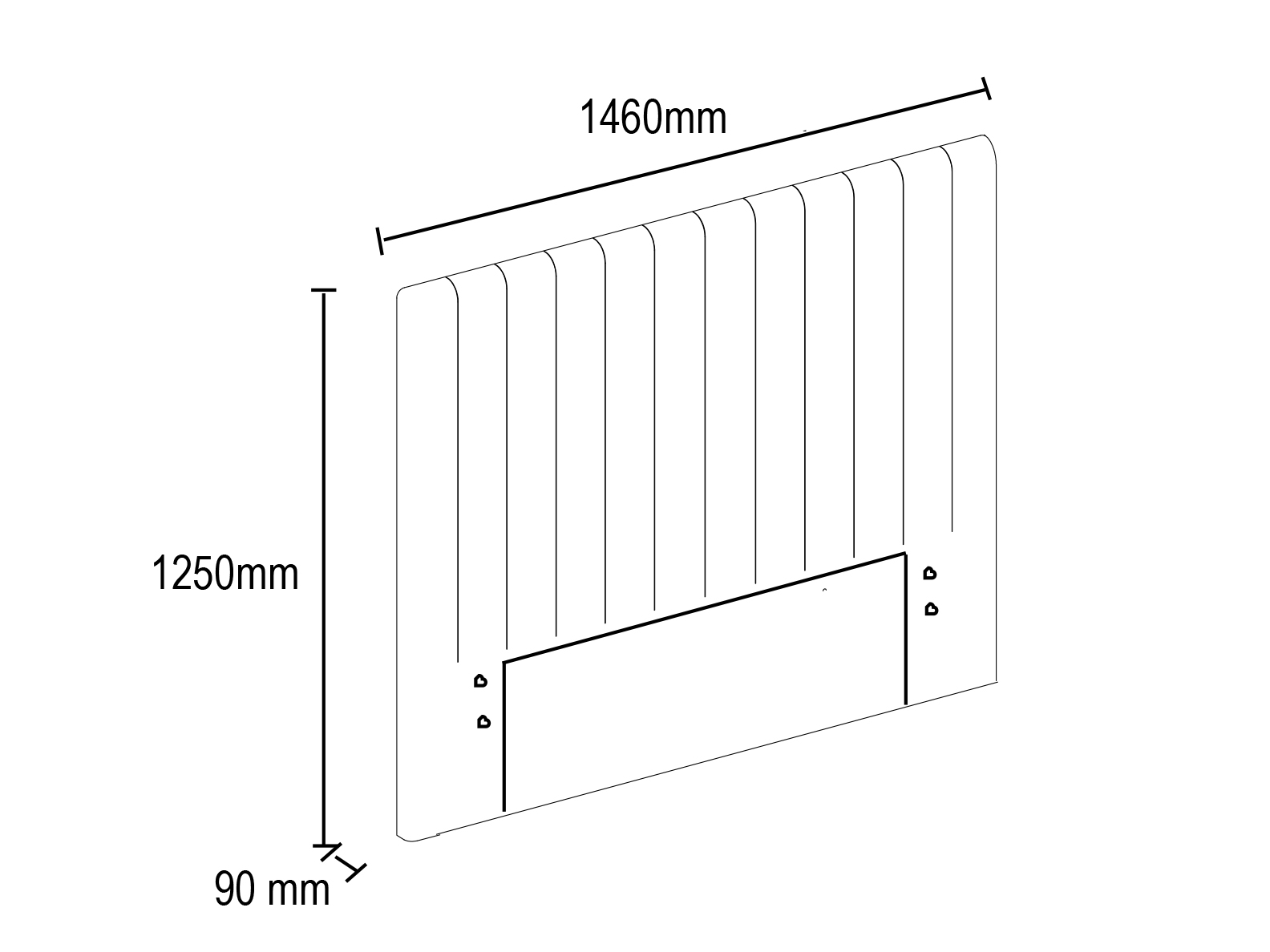 Cannes Double Headboard Dimensions